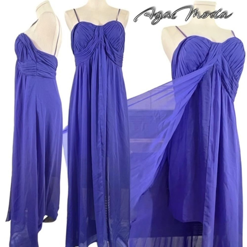 Hailey by Adrianna Papell Prom/ Bridal Party Dark Periwinkle 2 Lengths Dress